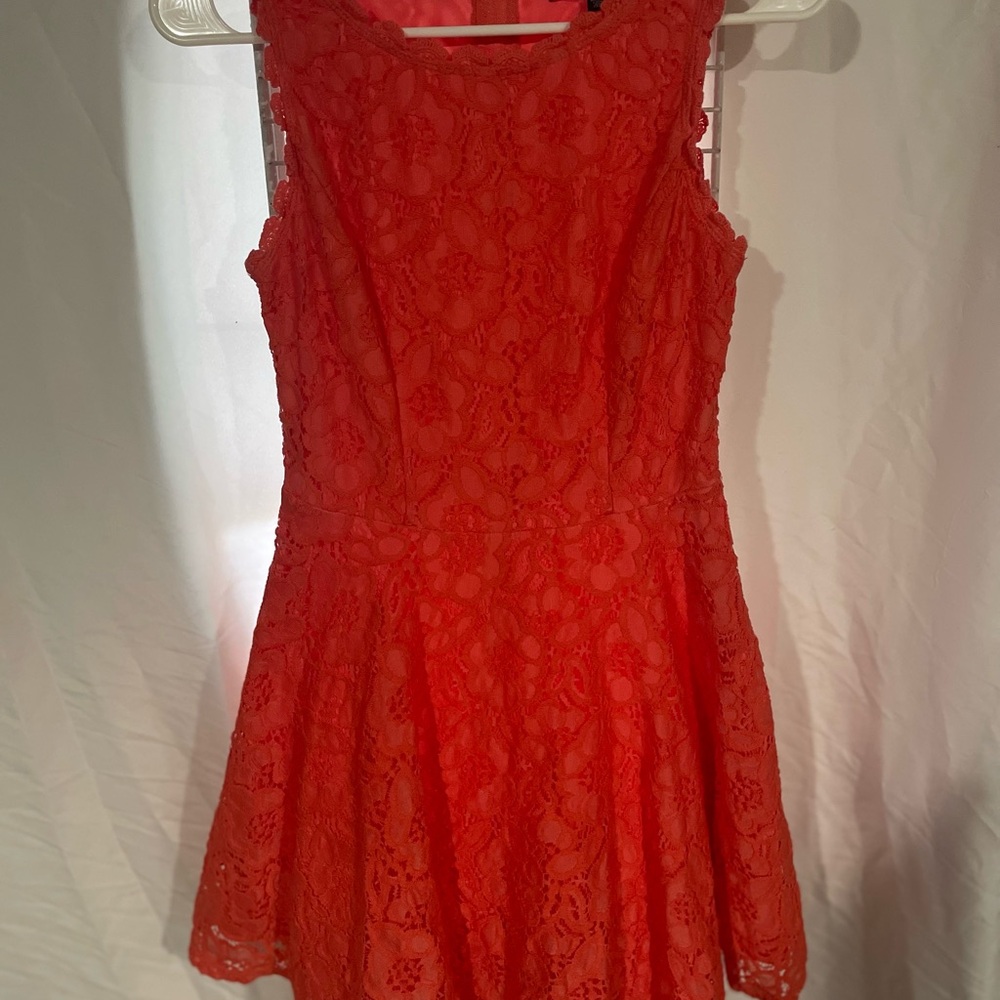 City Studio Coral Lace Dress